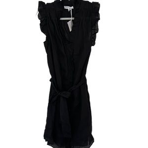 FRAME black coffee and on dress with slip sz M